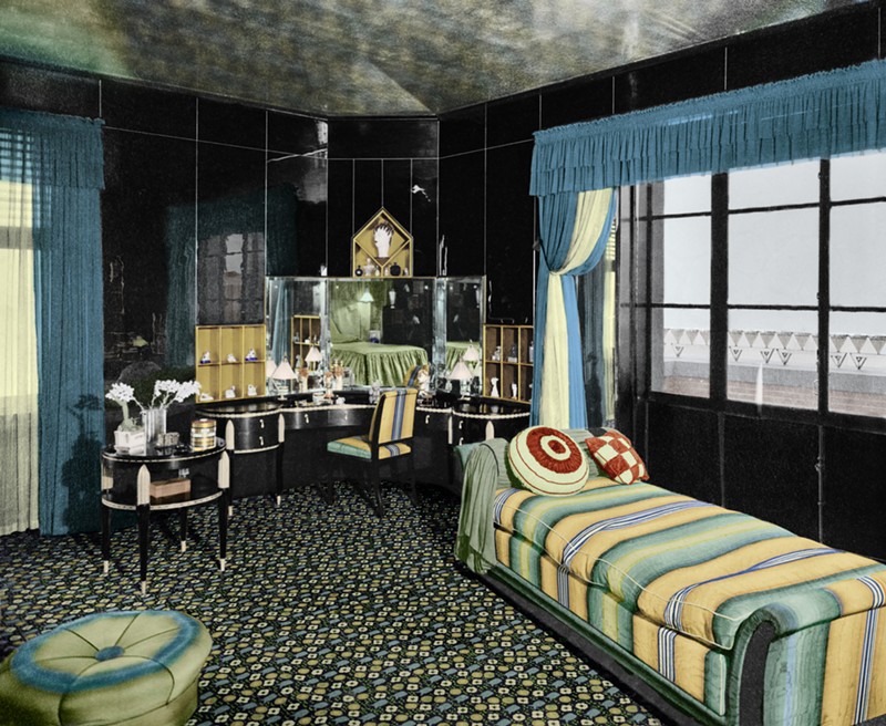 Joseph Urban (American, b. Austria, 1872 -1933), "Bedroom for Elaine Wormser - (detail)," Chicago, 1930 - Photo: Alvina Lenke Studios. Colorization based on recent research and added by Light Work, Syracuse, New York, 2020.