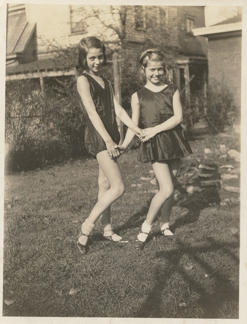 Doris Day (right) dances with a friend in her Cincinnati backyard. - PHOTO: COURTESY OF HERMES PRESS
