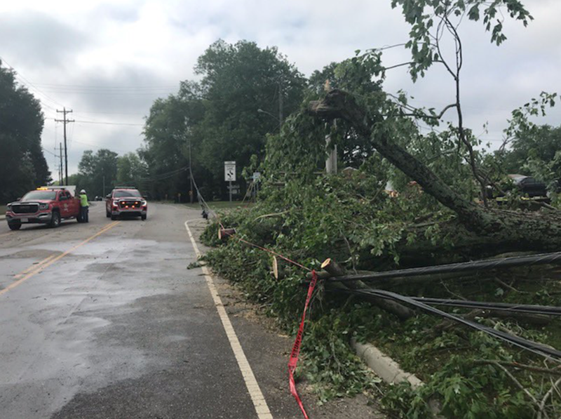 Crews have cleared some tornado damage in Miami Township. - Photo: twitter.com/clermonteng