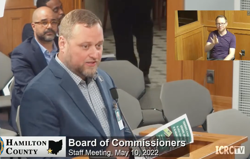 Hamilton County Health Commissioner Greg Kesterman speaks during a commissioners' meeting on May 10, 2022. - Photo: Hamilton County YouTube