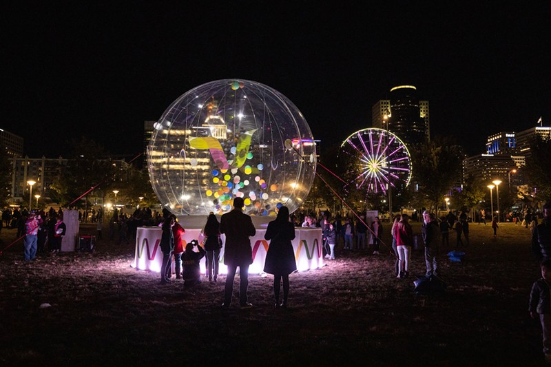 A kick-off parade, projection mapping, interactive light sculptures, animated murals, and live music are expected to be part of BLINK 2022, as they were in BLINK 2019, shown here. - Photo: Hailey Bollinger