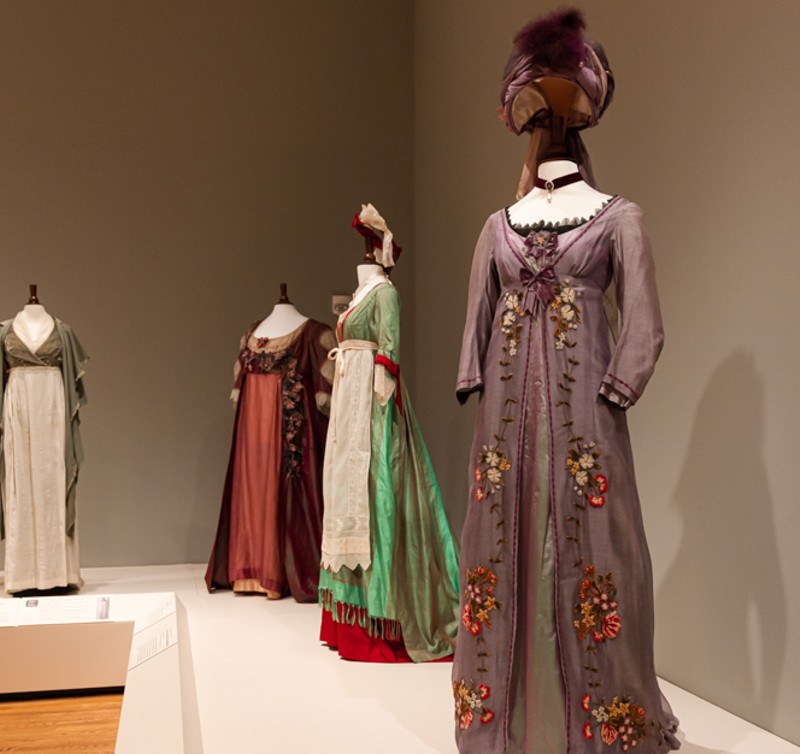 Clothing on display in Jane Austen: Fashion & Sensibility at the Taft Museum of Art - Photo: Hailey Bollinger