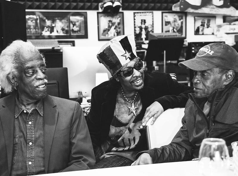(From left) Philip Paul, Bootsy Collins and Otis Williams have been transformational for the King Records label and studio over the years. Now their efforts will help preserve the label's Cincinnati legacy. - Photo: courtesy of Elliott Ruther
