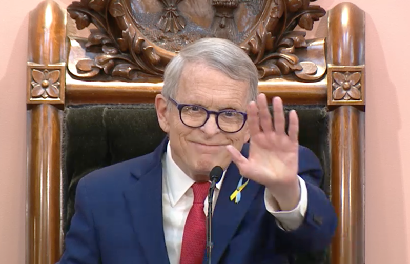 Ohio Gov. Mike DeWine delivers the "State of the State" address on March 23, 2022. - photo: screenshot, The Ohio Channel