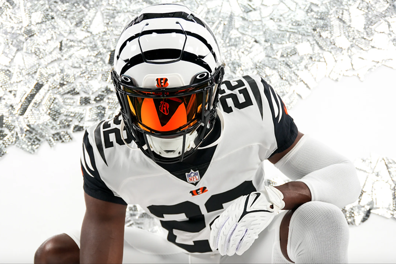 The Cincinnati Bengals will debut the white helmet-jersey-pant combo during the game against the Miami Dolphins at Paycor Stadium on Sept. 29, 2022. - Photo: bengals.com