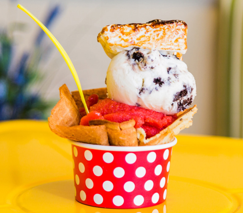 Hello Honey features gourmet ice cream topped with a toasted homemade marshmallow. - Photo: Hailey Bollinger