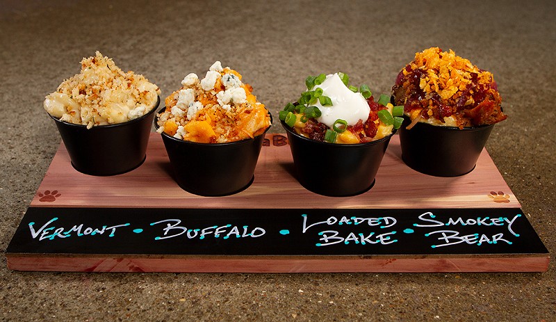 A mac and cheese flight from MamaBear's Mac - Photo: James Czar / Grainworks Brewing Company