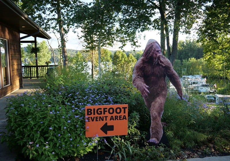 Bigfoot items are found throughout Pleasant Hill Lake Park for Bigfoot Basecamp in September 2022. - Photo: Allison Babka