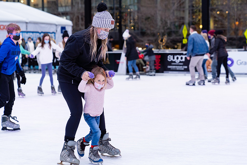 Ice skating and on-ice bumper cars are returning to Fountain Square for the holiday and winter seasons. - Facebook.com/MyFountainSquare