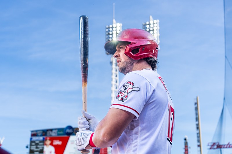 Kyle Farmer goes to bat as the Cincinnati Reds host the Chicago Cubs at Great American Ball Park on Oct. 5, 2022. - Photo: Ron Valle