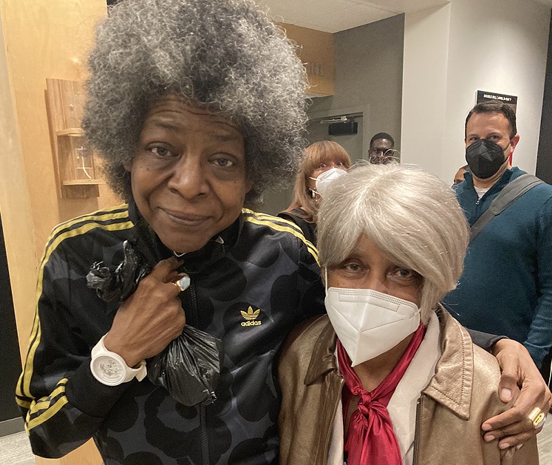 Kathy Y. Wilson (left) with Betty Daniels Rosemond after a performance of I Shall Not Be Moved/Your Negro Tour Guide in April 2022. - Photo: Provided by Anne Arenstein