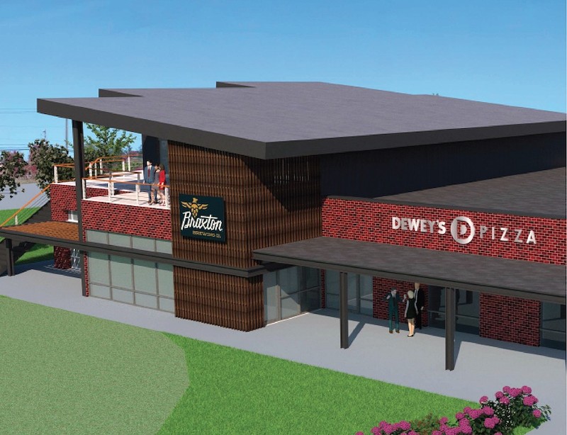 A new dining project featuring Braxton Brewing, Dewey's Pizza and Graeter's is coming to Union. - Photo: facebook.com/Braxton Brewing Company