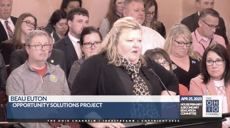 Beau Eaton is a proponent of HB 8. Eaton is from the Opportunity Solutions Project, a branch of the ultra-right-wing Foundation for Government Accountability. - Photo: Screengrab from The Ohio Channel