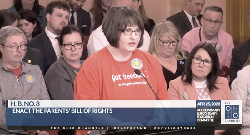 Lisa Breedlove Chaffee is currently a plaintiff in a lawsuit against Hilliard School District to demand that the school out LGBTQ+ students to parents. - Photo: Screengrab from The Ohio Channel