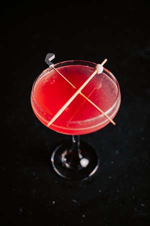 The Buzzard cocktail, featuring raspberry vodka, tea and lemonade. - Photo: Nathan Zucker/Provided by Newport on the Levee