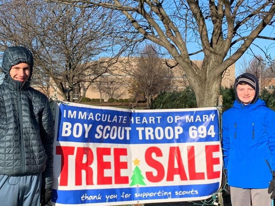 Boy Scouts from Troop 694, look for our Tree Sale sign!