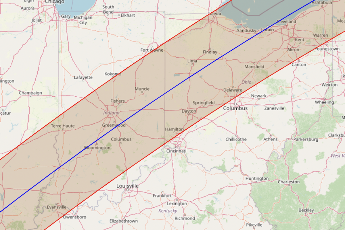 Optimal Viewing of the 2024 Total Solar Eclipse is Only a Short Drive