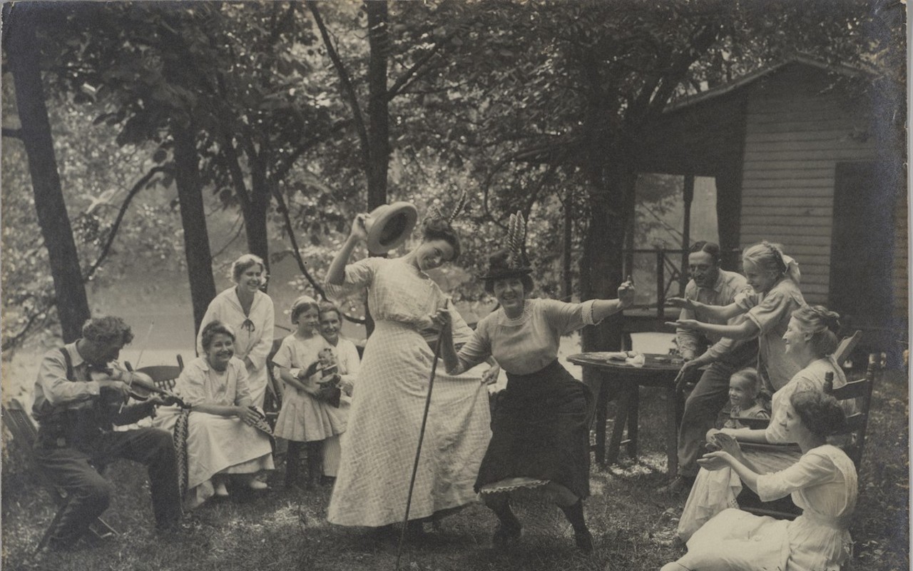 Nancy Ford Cones (American, 1869–1962), Picnic Fun on the Little Miami River, about 1912, gelatin silver print, 11 x 14 in.