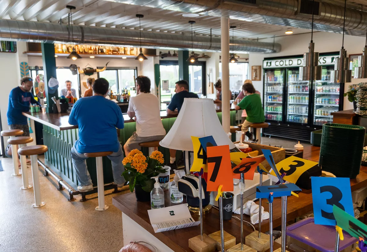 Photos inside the acres restaurant and bar