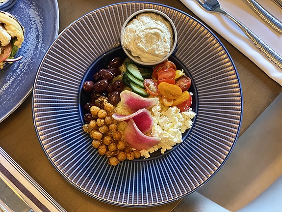 Okto
645 Walnut St., Downtown
$46 // 3-Course Lunch and Dinner
Third course option: Bia Bowl with chickpeas, tomatoes, olives, cucumber, feta, red onion, tzatziki on side, couscous