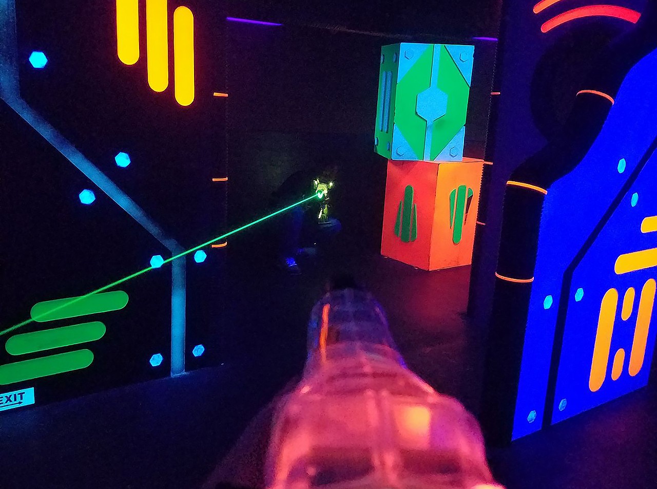 Lazer Kraze
1335 Donaldson Road, Erlanger, Ky.
Suit up and run into a black-light lit room armed with a laser gun. Broken into two teams, it&#146;s likely you&#146;ll play a stranger (even if you arrive with a group of friends). Yes, a devious little kid will probably sneak out from behind a wall, point his gun, stick out his tongue and target you for the entirety of the game. The divvied-up battlefield actually becomes intense; each time you&#146;re shot, your scores gets lower. Take your kids or feel like a kid again.
4-9 p.m. Tuesday-Thursday; 4 p.m.-midnight Friday; 11 a.m.-11 p.m. Saturday; noon-8 p.m. Sunday.
Photo via facebook.com/LazerKraze