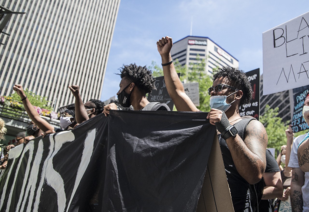 PHOTOS: Thousands Take to Fountain Square, March Through Downtown on 10th Day of Cincinnati Protests Against Racial Injustice