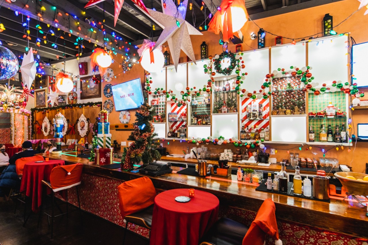 Inside FestiveasHeck Miracle Holiday Bar PopUp at Pleasant Ridge's