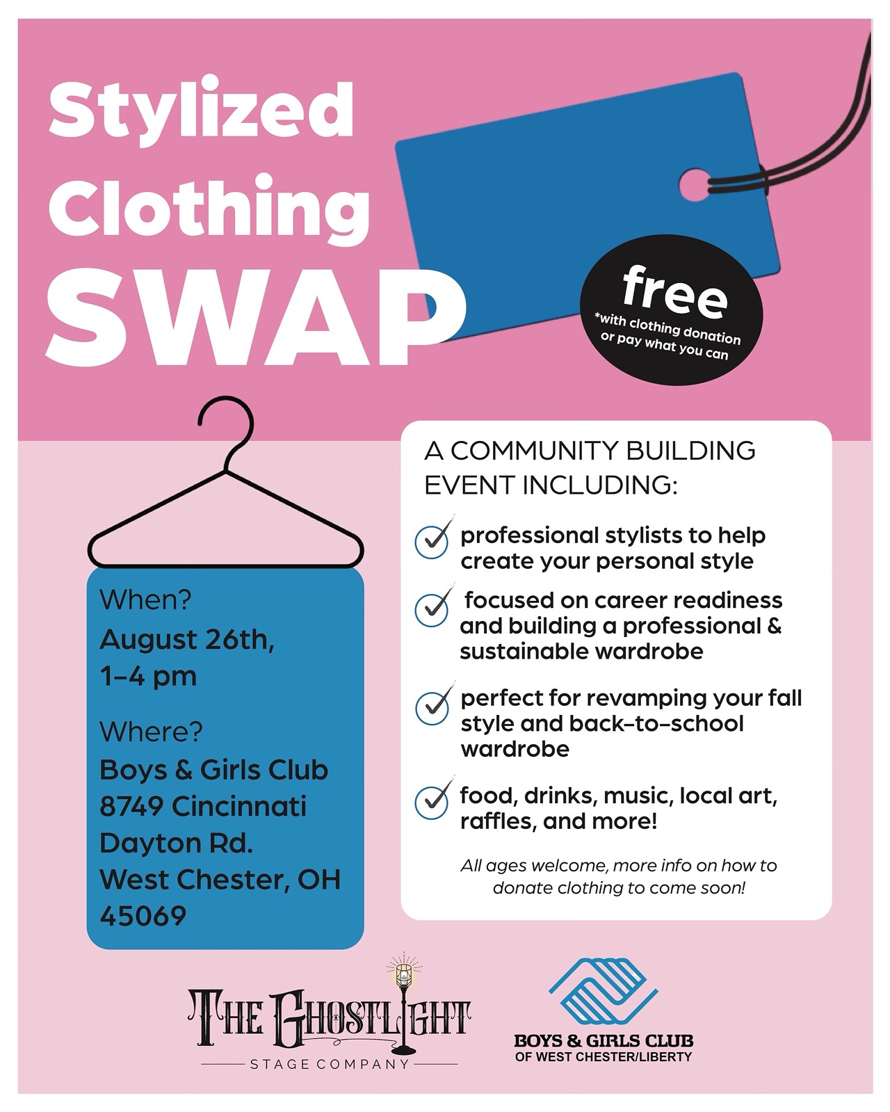 Stylized Clothing Swap | The Boys and Girls Club of West Chester | Get ...