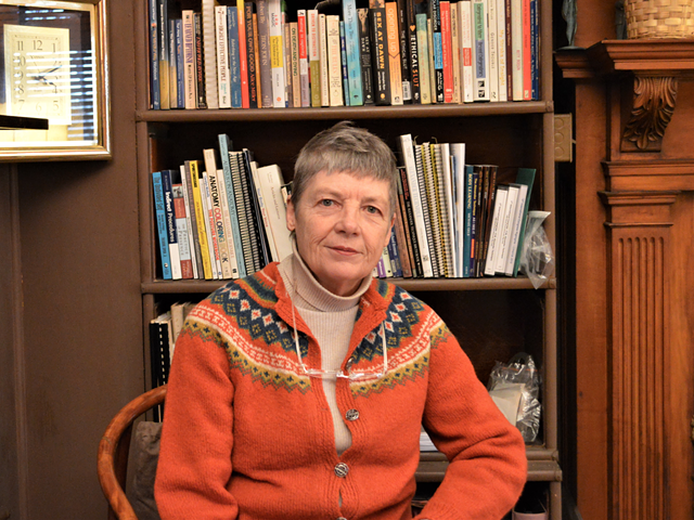 Dr. Ellen O. Bierhorst in her home.