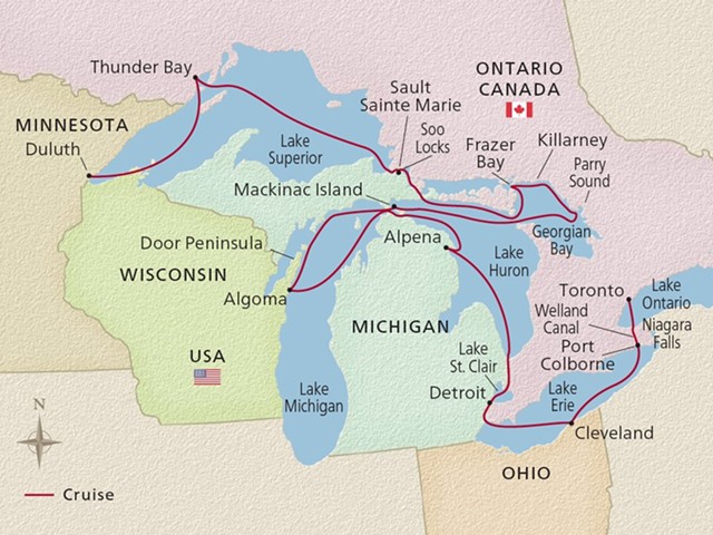 The Great Lakes cruise