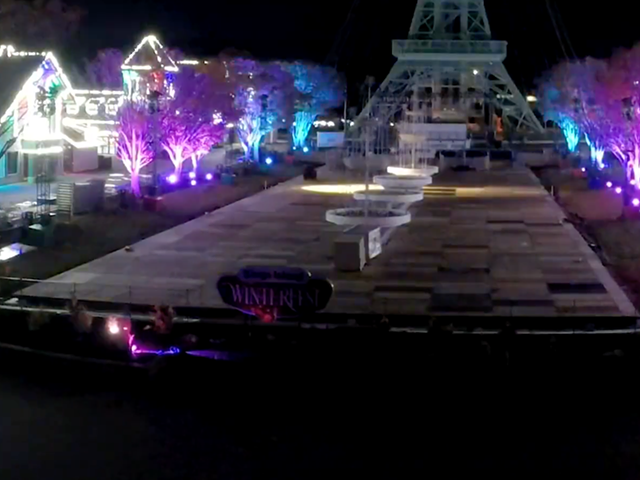 Watch This Time-Lapse Video of the Ice Skating Rink Being Built at Kings Island's WinterFest