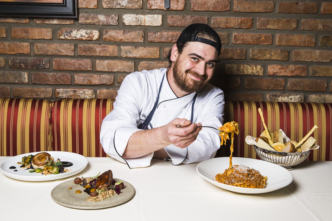 Executive chef Jack Hemmer with some of the old and new dishes