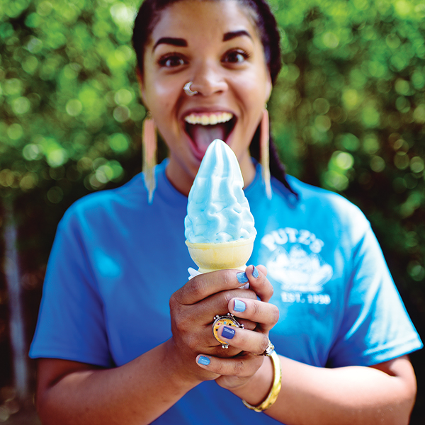 Cincinnati’s favorite “blue”-flavored soft serve originated at Kings Island.