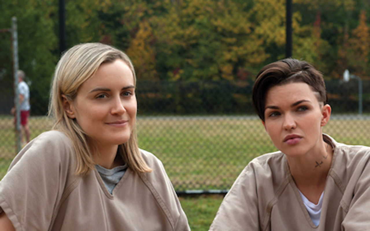 Taylor Schilling (Piper) and Ruby Rose (Stella) in OITNB